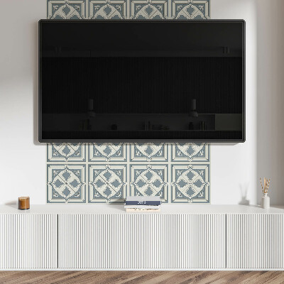 Vinylový nástěnný panel Květinový vzor na dlaždicích
