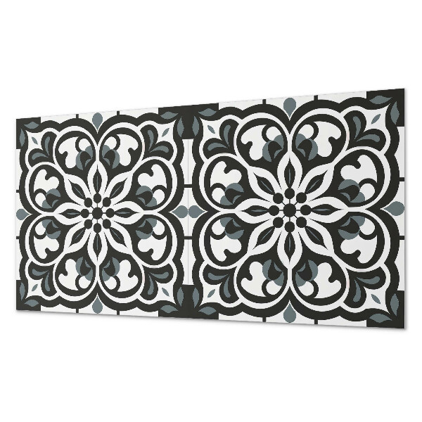 Samolepící obkladový panel Květinový vzor s ornamenty