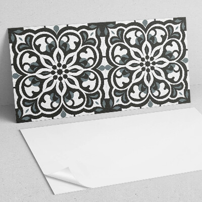 Samolepící obkladový panel Květinový vzor s ornamenty
