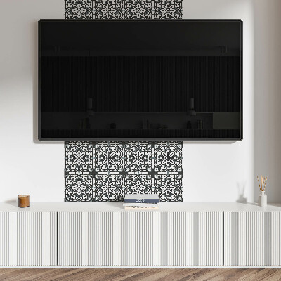 Samolepící obkladový panel Květinový vzor s ornamenty