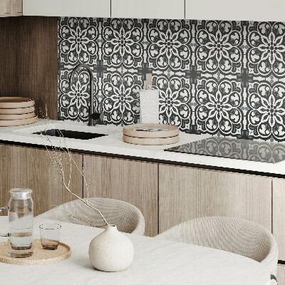 Samolepící obkladový panel Květinový vzor s ornamenty