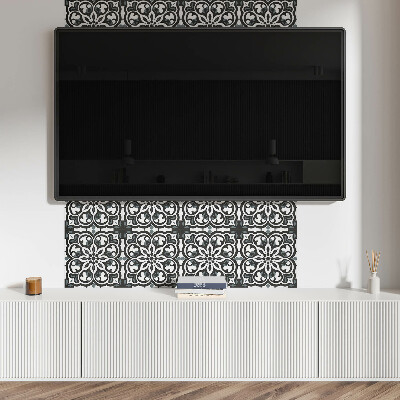 Samolepící obkladový panel Květinový vzor s ornamenty