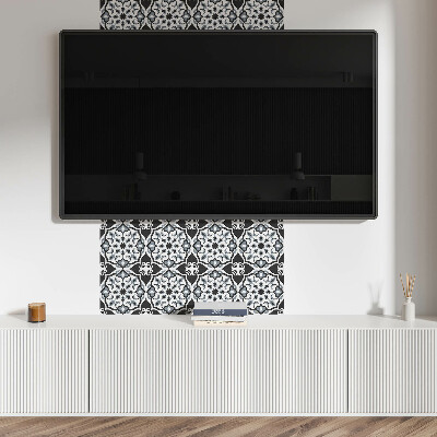 Samolepící obkladový panel Květinový vzor s ornamenty