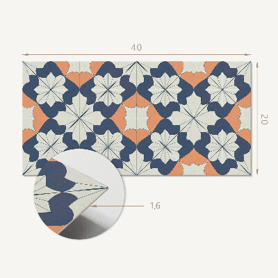Samolepící obkladový panel Geometrický květinový vzor