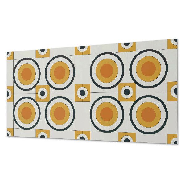 Vinylový nástěnný panel Geometrie kruhů a čtverců