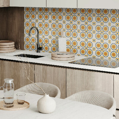 Vinylový nástěnný panel Geometrie kruhů a čtverců