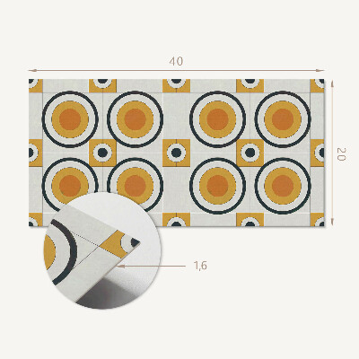 Vinylový nástěnný panel Geometrie kruhů a čtverců