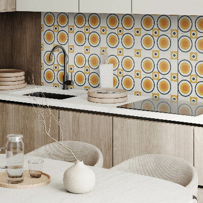 Vinylový nástěnný panel Geometrie kruhů a čtverců