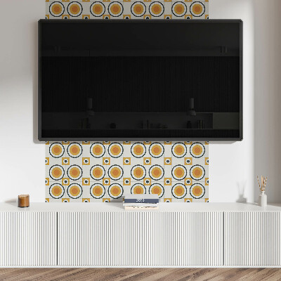 Vinylový nástěnný panel Geometrie kruhů a čtverců