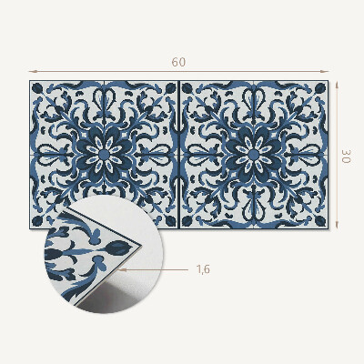 Dekorační panel na zeď Květinový vzor s ornamenty