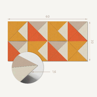 Vinylový nástěnný panel Geometrické trojúhelníky v uspořádání