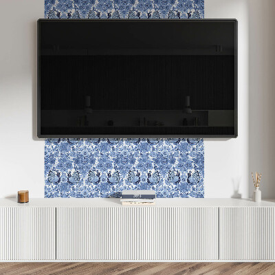 Vinylový nástěnný panel Vzor s ptáky a květinami