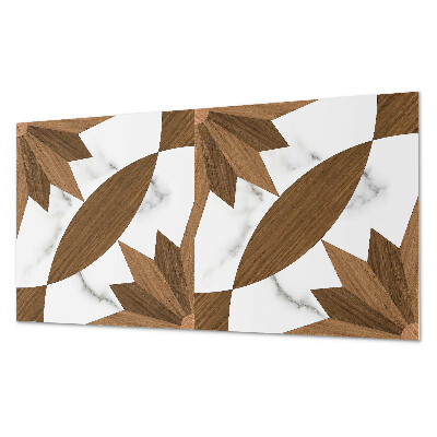 Dekorační panel na zeď Geometrický vzor se dřevem