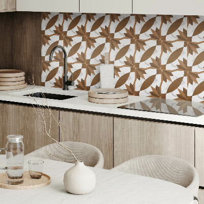 Dekorační panel na zeď Geometrický vzor se dřevem