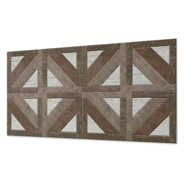 Dekorační panel na zeď Geometrie dřeva a betonu