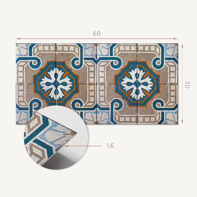Dekorační panel na zeď Mozaikový vzor s ornamenty