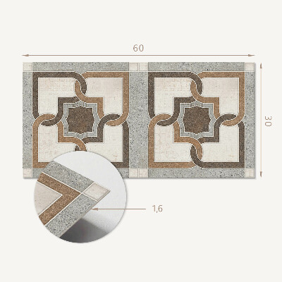 Dekorační panel na zeď Geometrický vzor dlaždic