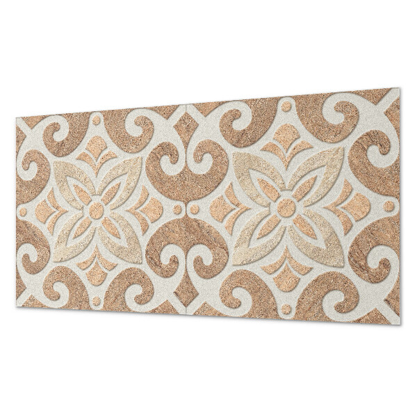 Vinylový nástěnný panel Květinový vzor s ornamenty