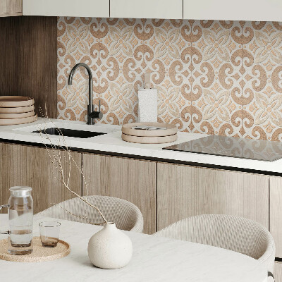 Vinylový nástěnný panel Květinový vzor s ornamenty