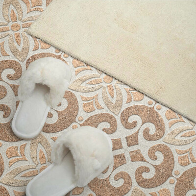 Vinylový nástěnný panel Květinový vzor s ornamenty