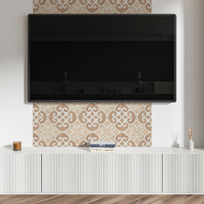 Vinylový nástěnný panel Květinový vzor s ornamenty