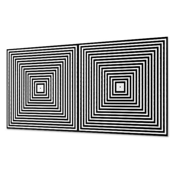 Dekorační panel na zeď Soustředné čáry ve čtvercích