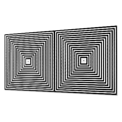 Dekorační panel na zeď Soustředné čáry ve čtvercích