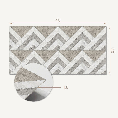 Wandverkleidung paneel Geometrický vzor v dlaždicích