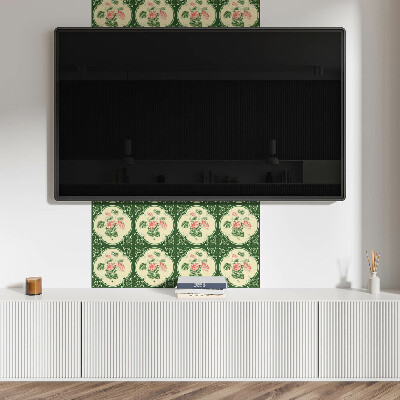 Vinylový nástěnný panel Květinový vzor s listy