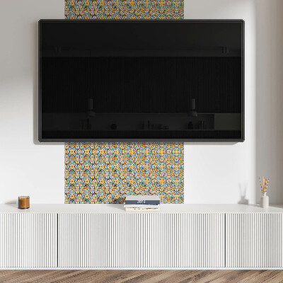 Dekorační panel na zeď Mozaikový vzor s květinami