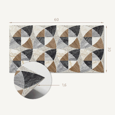 Vinylový nástěnný panel Geometrický vzor dlaždic