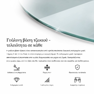 Okrúhla Podložka pod krbová kamna průhledný