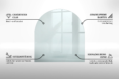 Sklo před krb transparentne v neregulérním tvaru