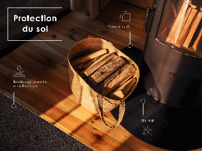 Podložka pod krb ve tvaru čtvrtkruhu z černého plechu