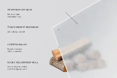 Čtvrtkruhová podložka před krb poloprůsvitná