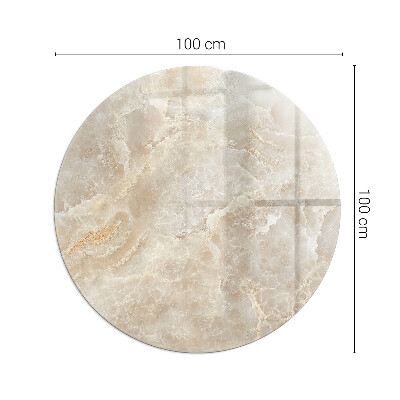 Sklo pod krb kruhové Vzor kamene inspirovaný přírodou