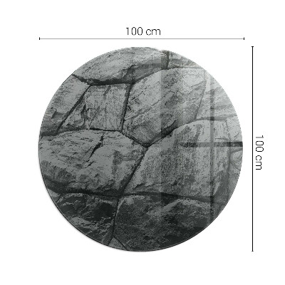 Sklo pod krb kruhové Kamenný styl v přírodní verzi