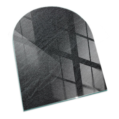 Sklo před krb polooválné Textura přírodního kamene