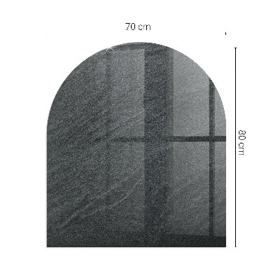 Sklo před krb polooválné Textura přírodního kamene