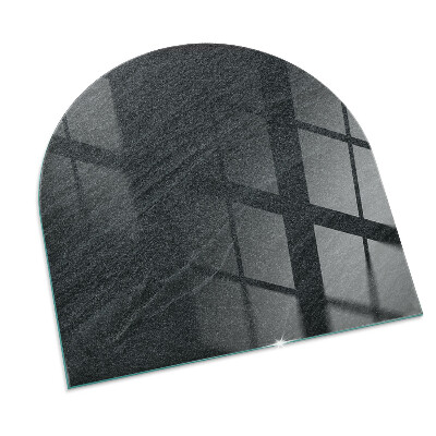 Sklo před krb polooválné Textura přírodního kamene
