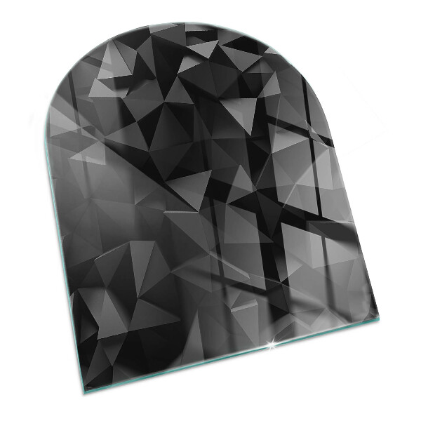 Sklo před krb polooválné Trojrozměrná geometrie