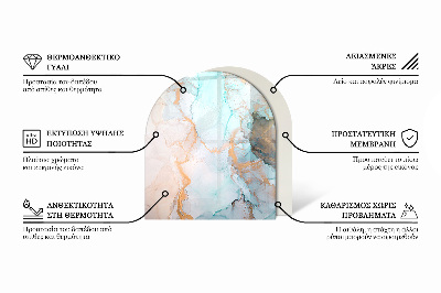 Sklo před krb polooválné Trojrozměrná geometrie