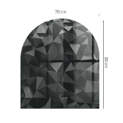 Sklo před krb polooválné Trojrozměrná geometrie