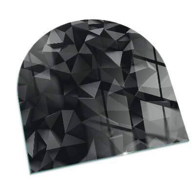 Sklo před krb polooválné Trojrozměrná geometrie