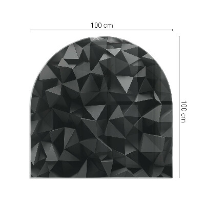 Sklo před krb polooválné Trojrozměrná geometrie