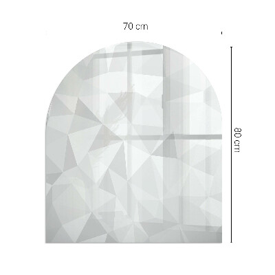 Sklo před krb polooválné Abstraktní geometrický vzor
