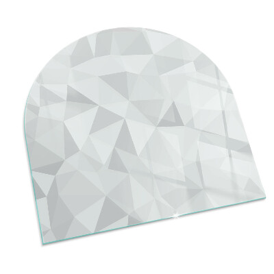 Sklo před krb polooválné Abstraktní geometrický vzor