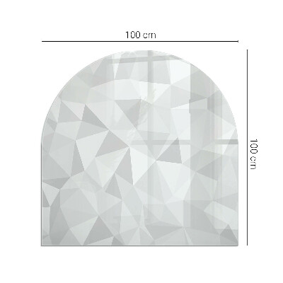 Sklo před krb polooválné Abstraktní geometrický vzor