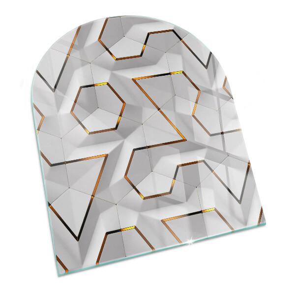 Podložka pod kamna Geometrický 3D vzor