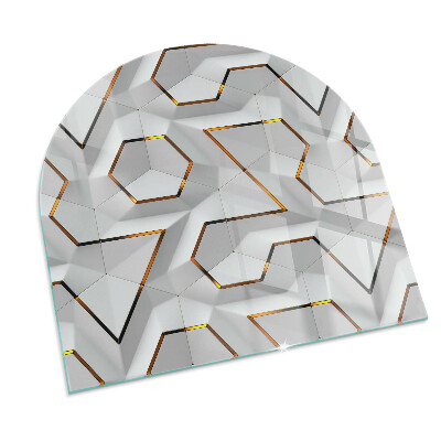 Podložka pod kamna Geometrický 3D vzor